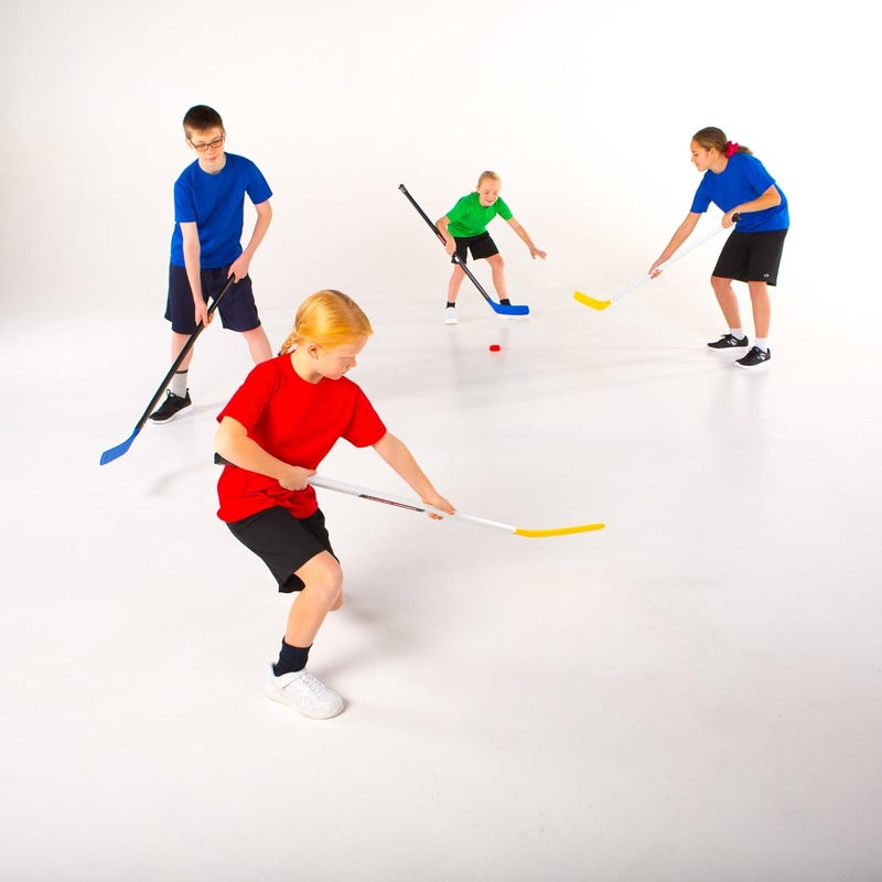 Cramer Cosom Junior Hockey Sticks for Floor Hockey and Street Hockey for Kids, Youth Hockey Set, Hockey Equipment for Physical Education, 16 Pieces 12 Plastic Sticks, 2 Pucks, and 2 Balls, 43" Standard Shaft - Image 2